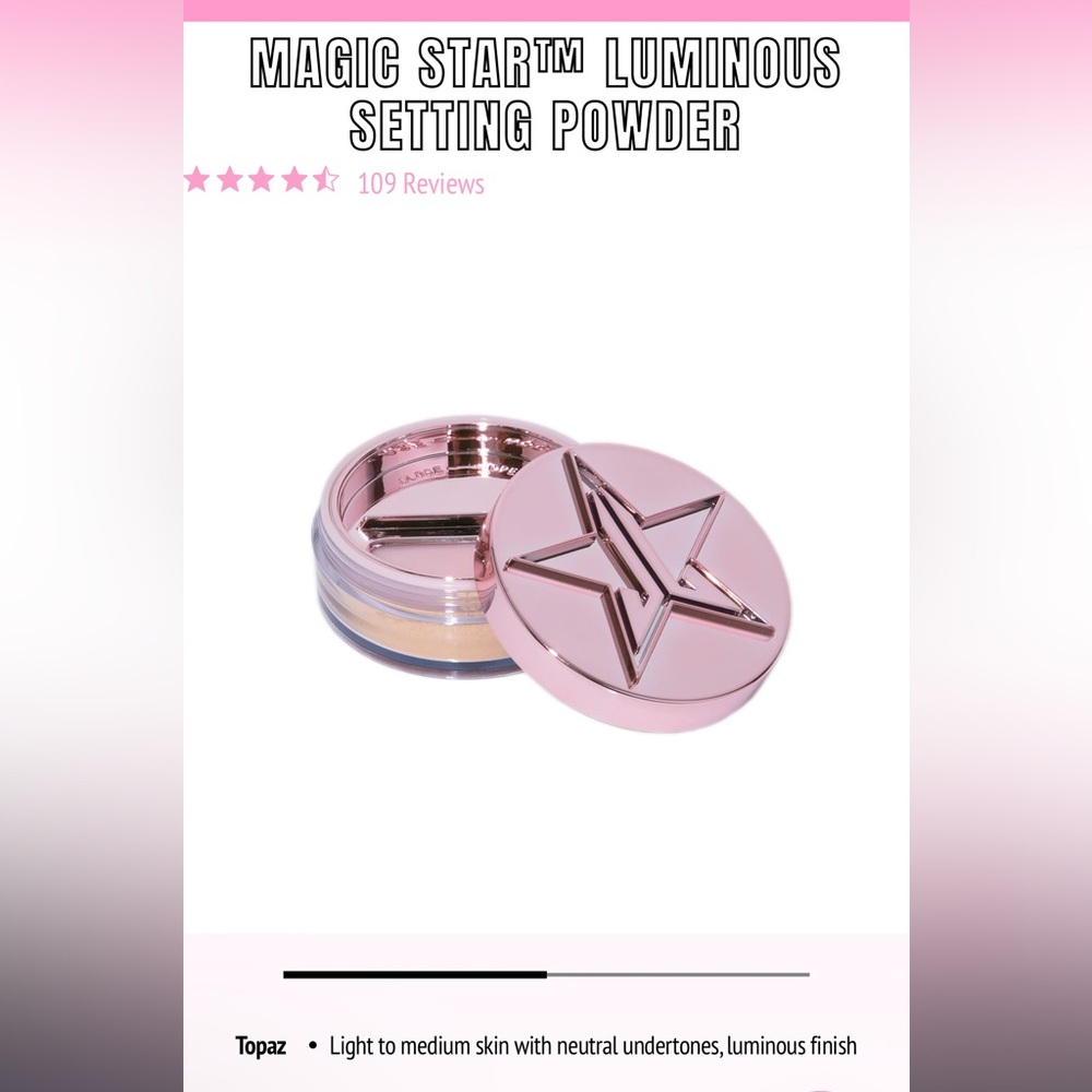 Jeffree Star Magic Star Luminous Setting Powder TOPAZ NIB